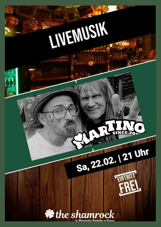 Plakat Martino am 22.02.2025 im Shamrock Dessau