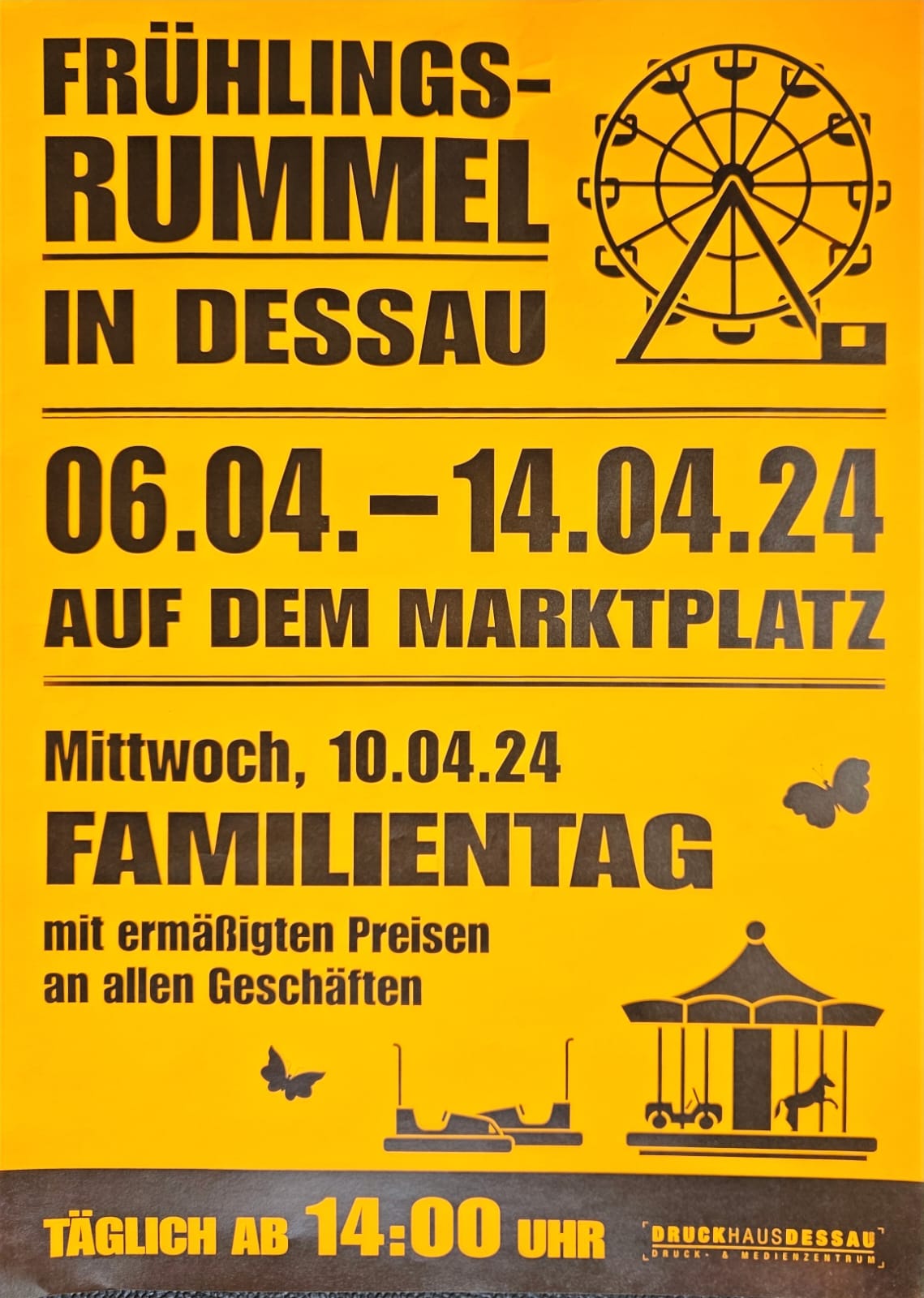 Plakat Frühlingsrummel Dessau 2024