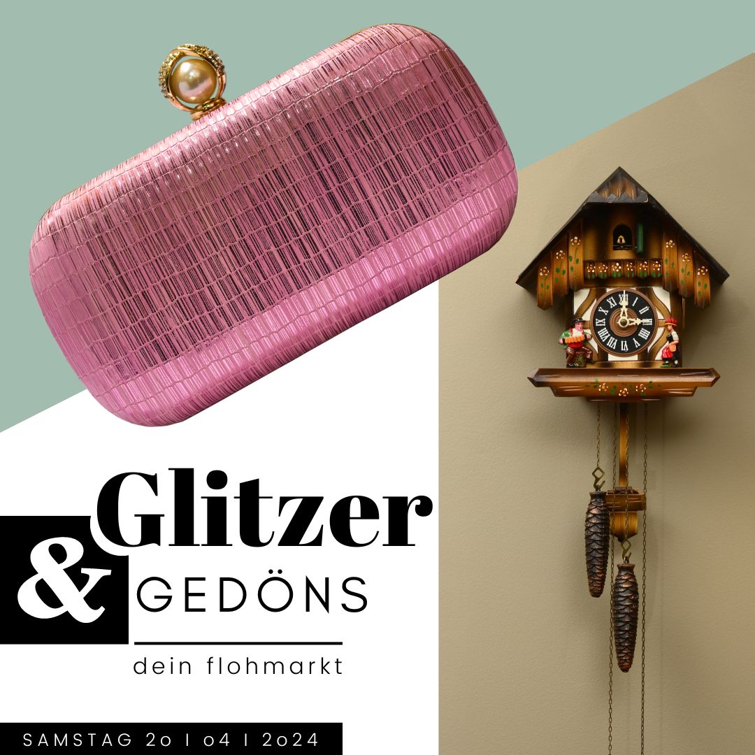 Plakat Glitzer & Gedöns am 20.04.2024 im Golfpark Dessau