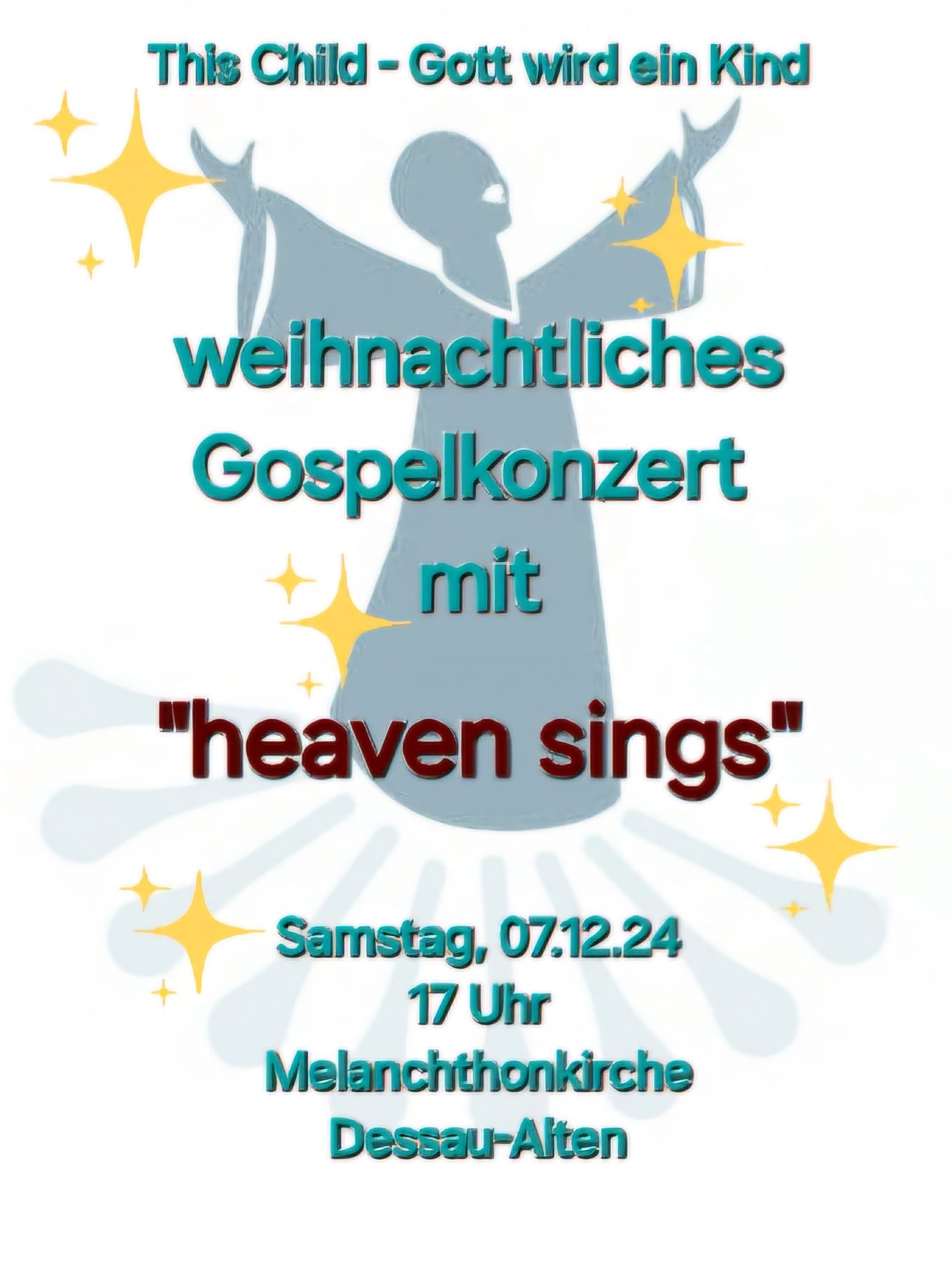 Plakatmotiv Gospelkonzert Heaven Sings, 07.12.2024