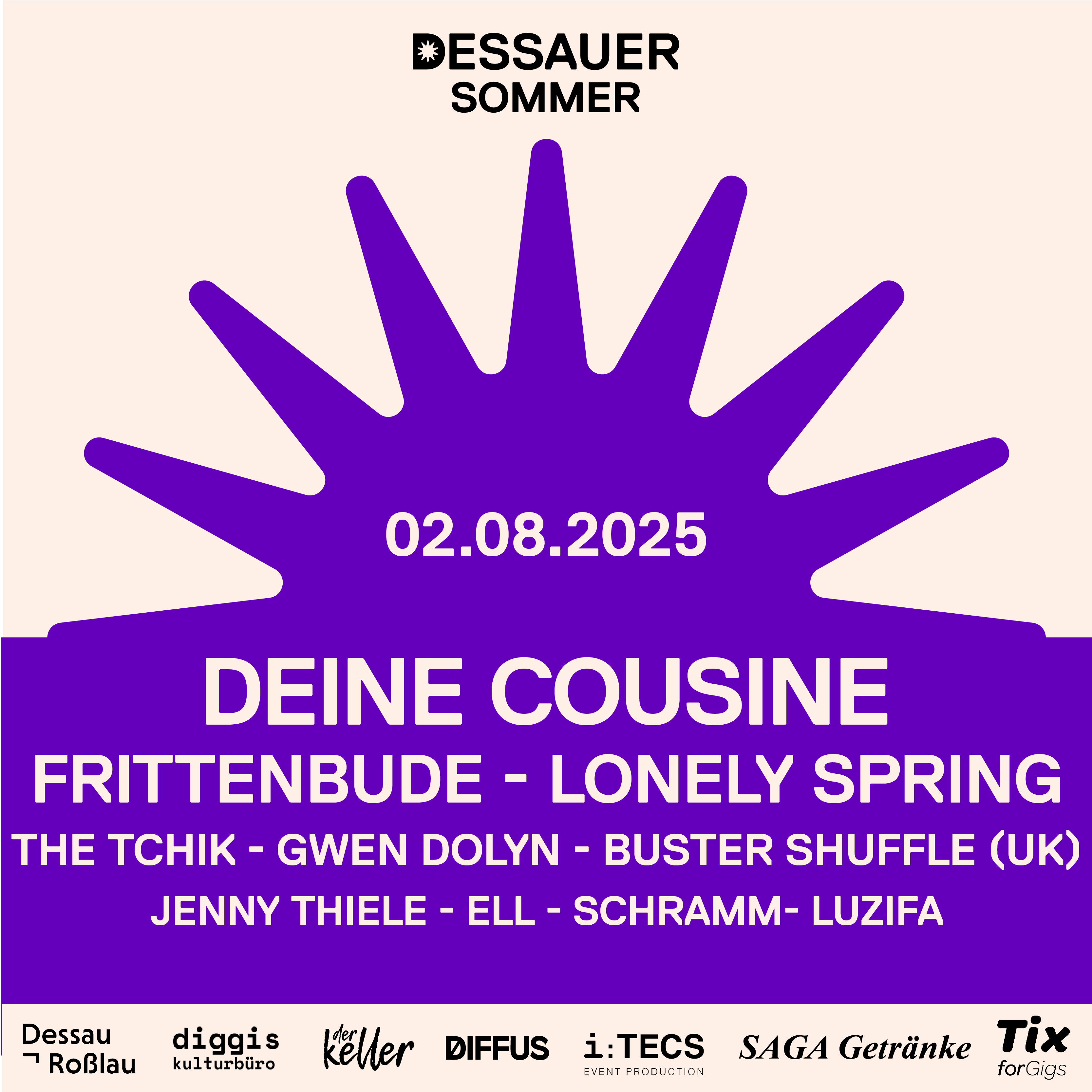 line Up Dessauer Sommer Open Air im Paul-Greifzu-Stadion